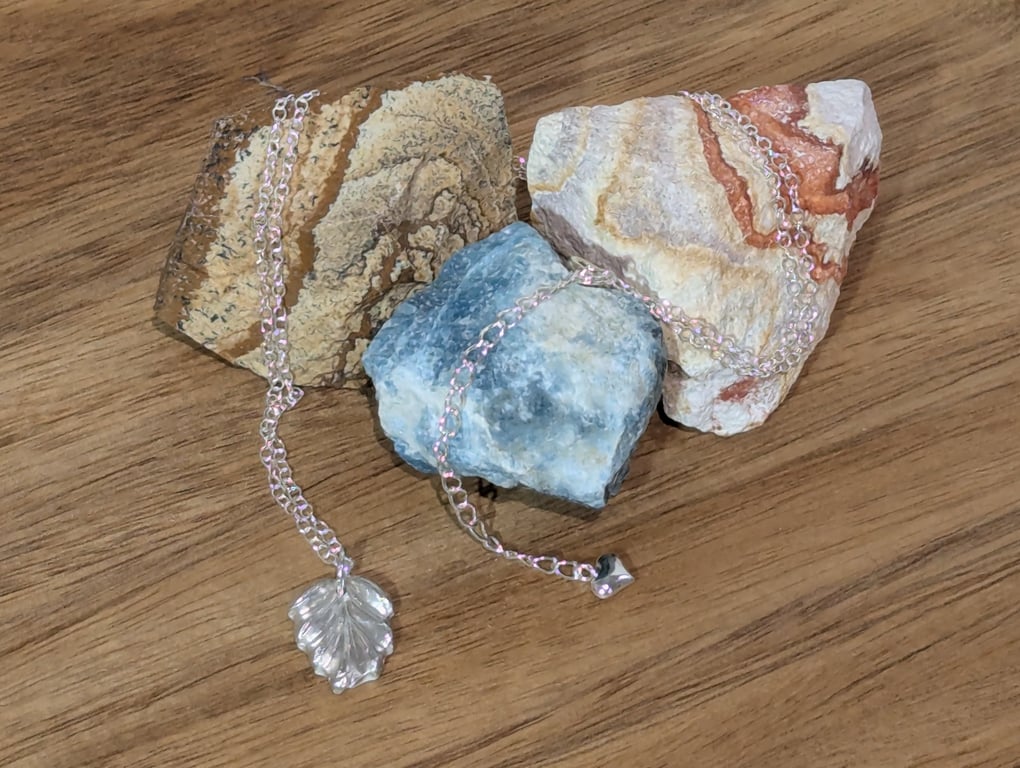 Fine Silver Leaf Pendant