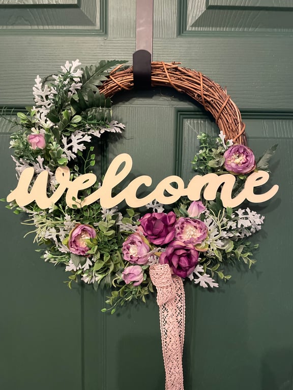Handmade Spring Door Wreath, Luxury wreaths, 32cm