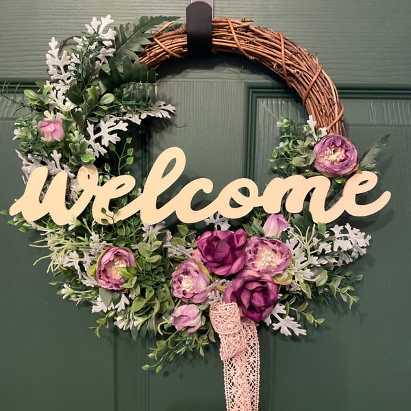 Handmade Spring Door Wreath, Luxury wreaths, 32cm