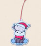 Sitting Highland Cow Christmas Decoration - Embroidered Felt Ornament - Image 3