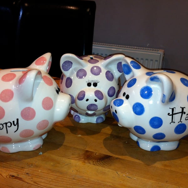 Large Pigasaurus Piggy Bank  Personalised Money Box