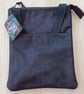 Leather crossbody bag dark matt brown shoulder bag zip top unisex bag