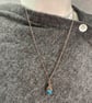 Wire Wrapped Blue Apatite Pendant - Image 4