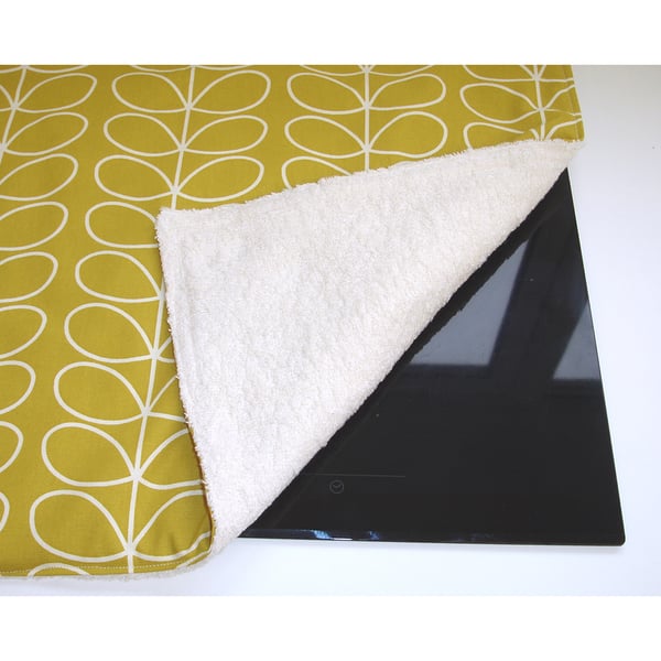 Induction Hob Mat Pad Cover Mustard Yellow Ochre Oven Kitchen Surface Saver