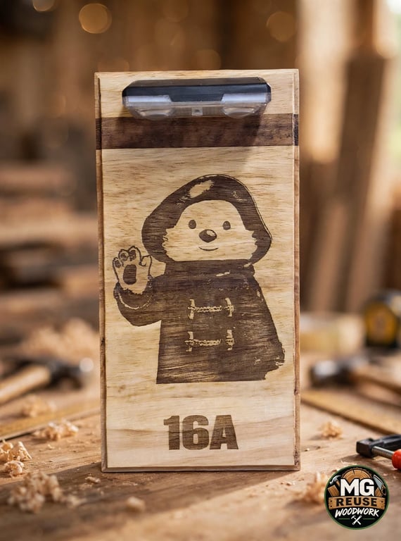 Bespoke Reclaimed Wood House Number Sign - Custom Engraved 