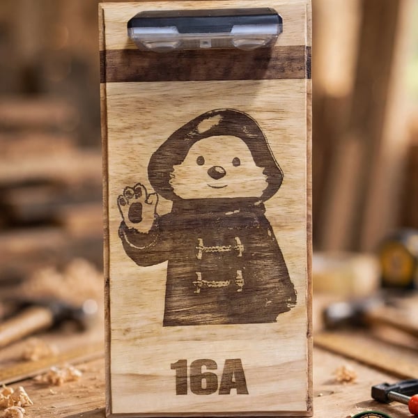 Bespoke Reclaimed Wood House Number Sign - Custom Engraved 