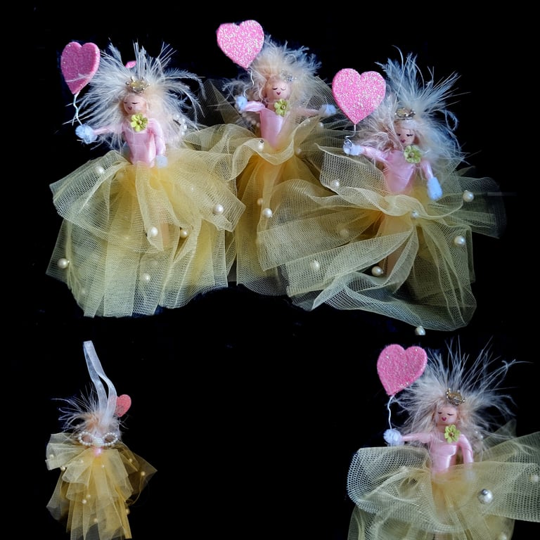 Fairy Sweet Dreams Hanging Peg Dolls OOAK Handmade