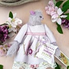 Lilac, An Embroidered Mohair Mouse