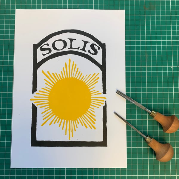 Solis A4 lino print