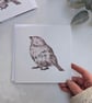 Sparrow Note Card, Wildlife Greetings Card