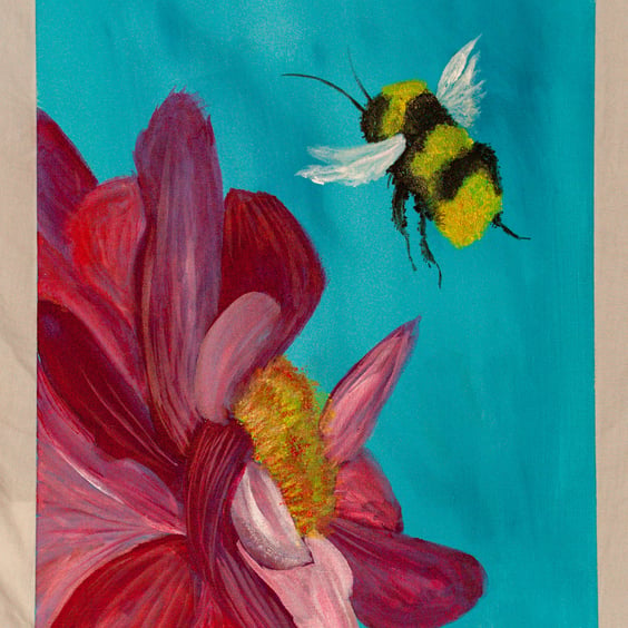 Original acrylic bee painting