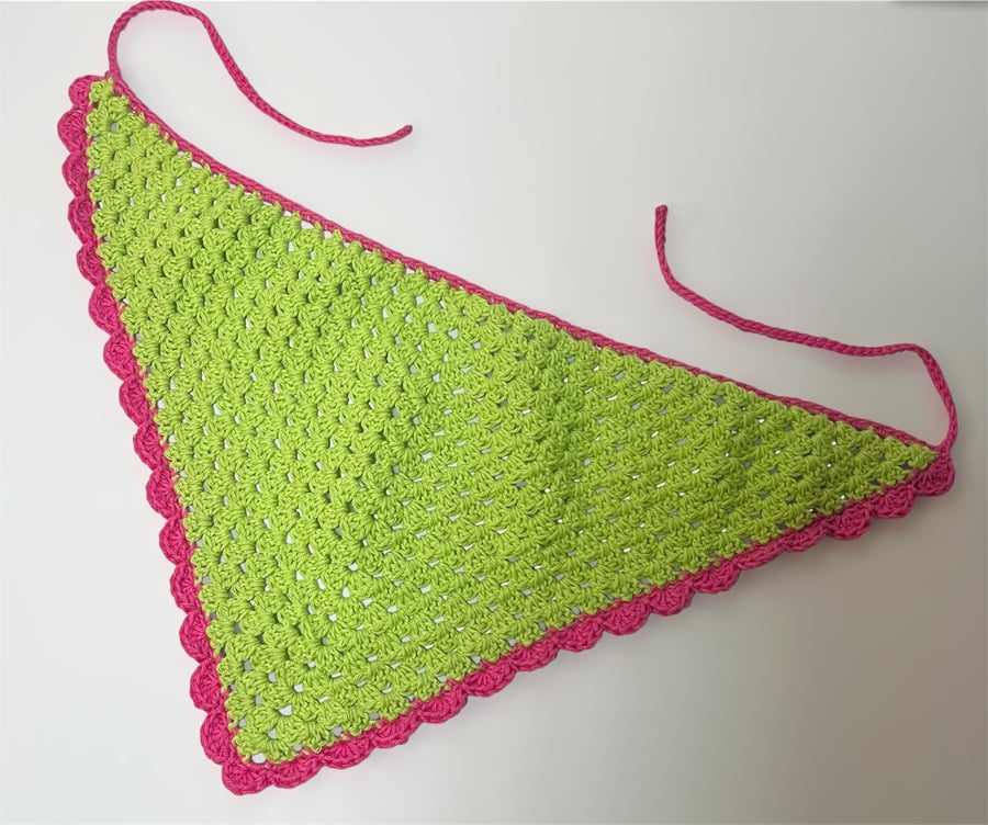 Y2K crochet bandana headscarf 
