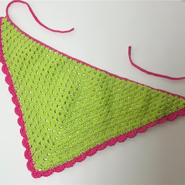 Y2K crochet bandana headscarf 