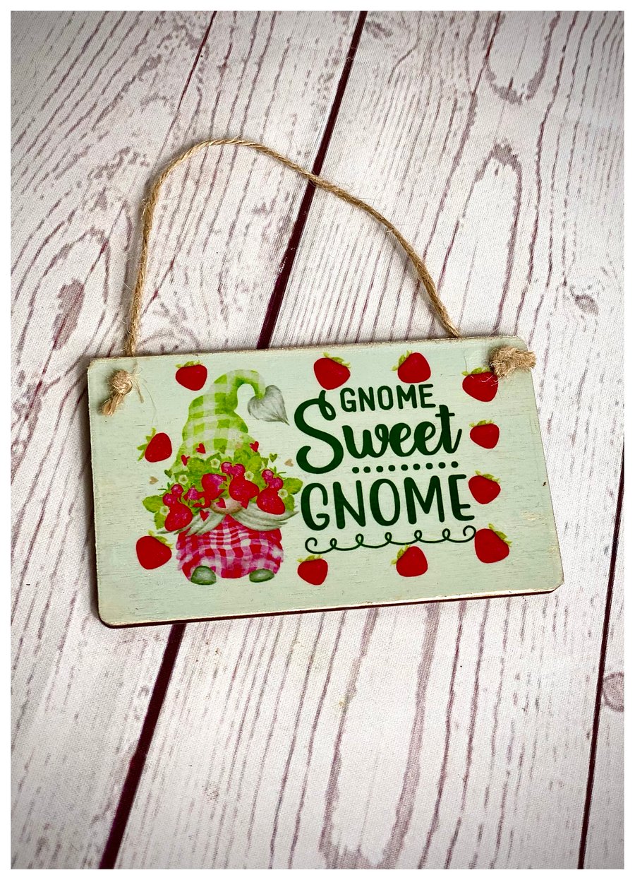 Gnome Sweet Gnome Mini Plaque 