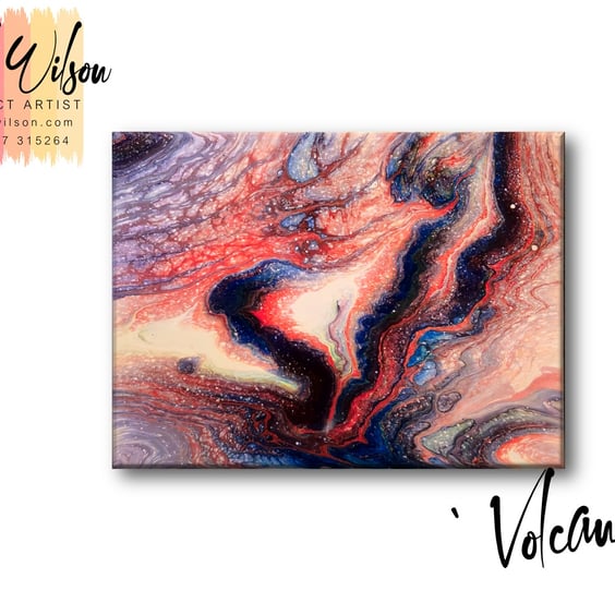 Handmade Acrylic Fluid Art - Original Abstract Painting