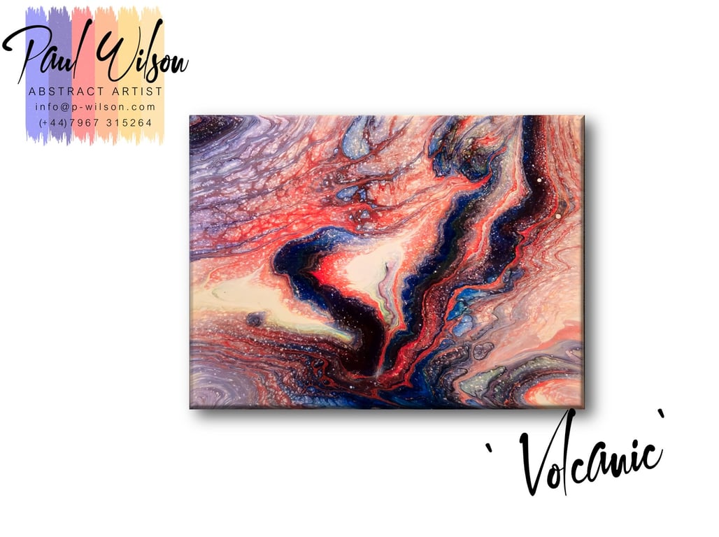 Handmade Acrylic Fluid Art - Original Abstract Painting