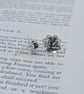 Silver flower earrings, sapphire earrings, September birthstone jewellery - Image 4
