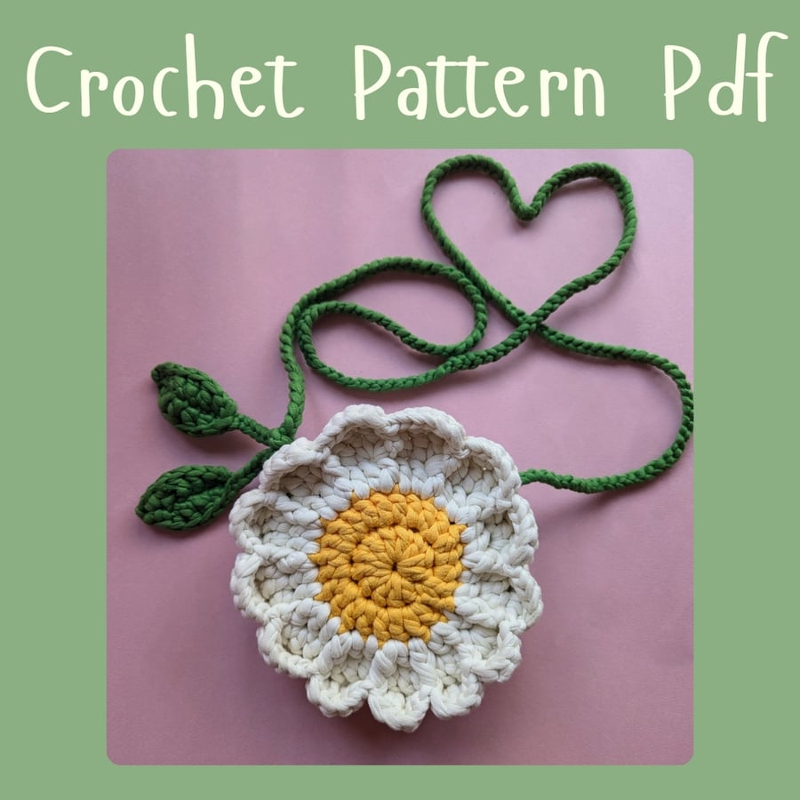 Mini Daisy Shoulder Bag Crochet Pattern 