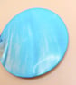 Turquoise Shell and Heart Pendant with Matching Earrings, Gift for Her - Image 4