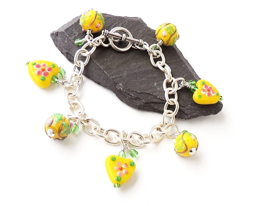 Yellow Bracelet - 7.5" Long 1703a