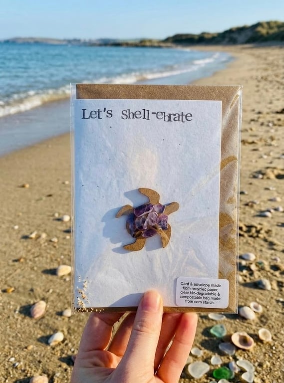 Beach Greetings Card A6 -  Let's Shell-ebrate
