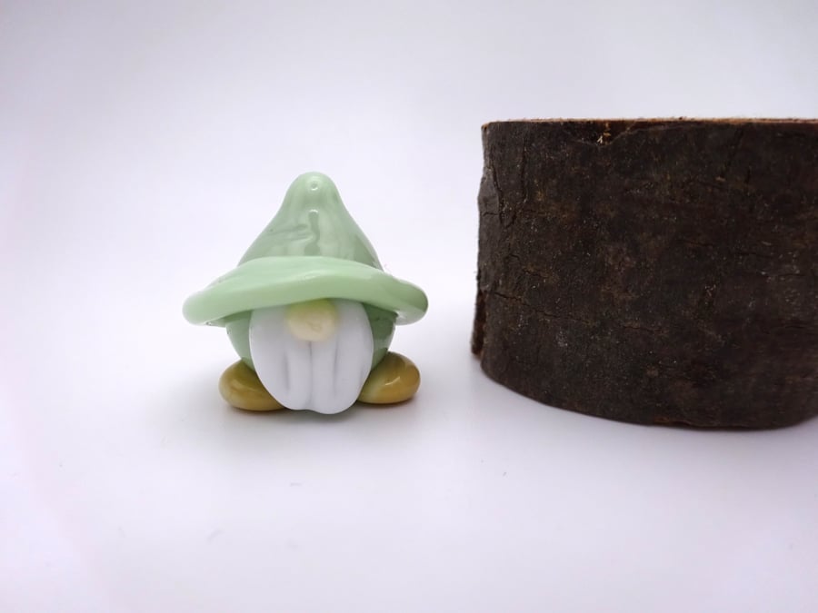 small glass gnome