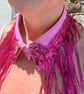 Sequinned Neckcessorie -  hot pink & gold