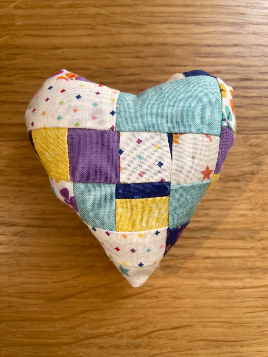 Patchwork pocket heart