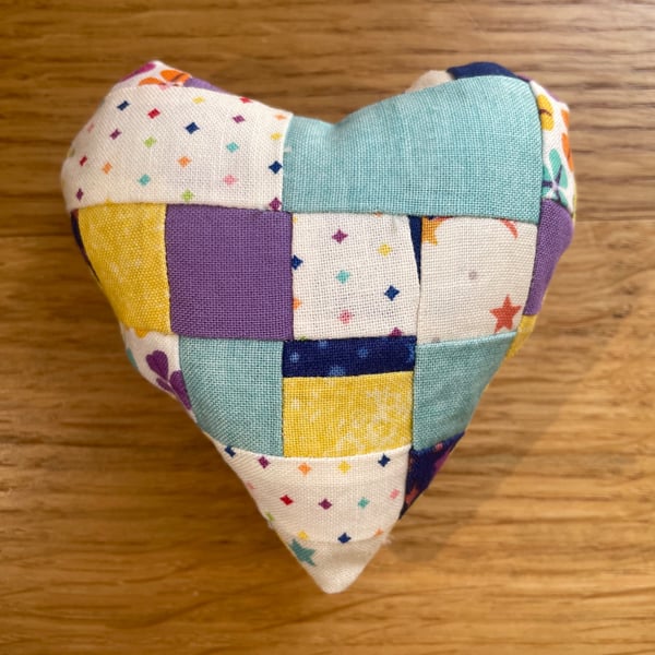 Patchwork pocket heart