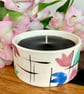 Ceramic candle - Floral black - Image 1