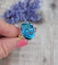 Sterling Silver Blue Paua Shell Ring - UK Size P - JBJ4025 - Image 2