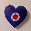 Felt Heart Brooch Pin ,Mod ,The Who