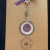 Queen’s Platinum Jubilee bag charm hand made. 
