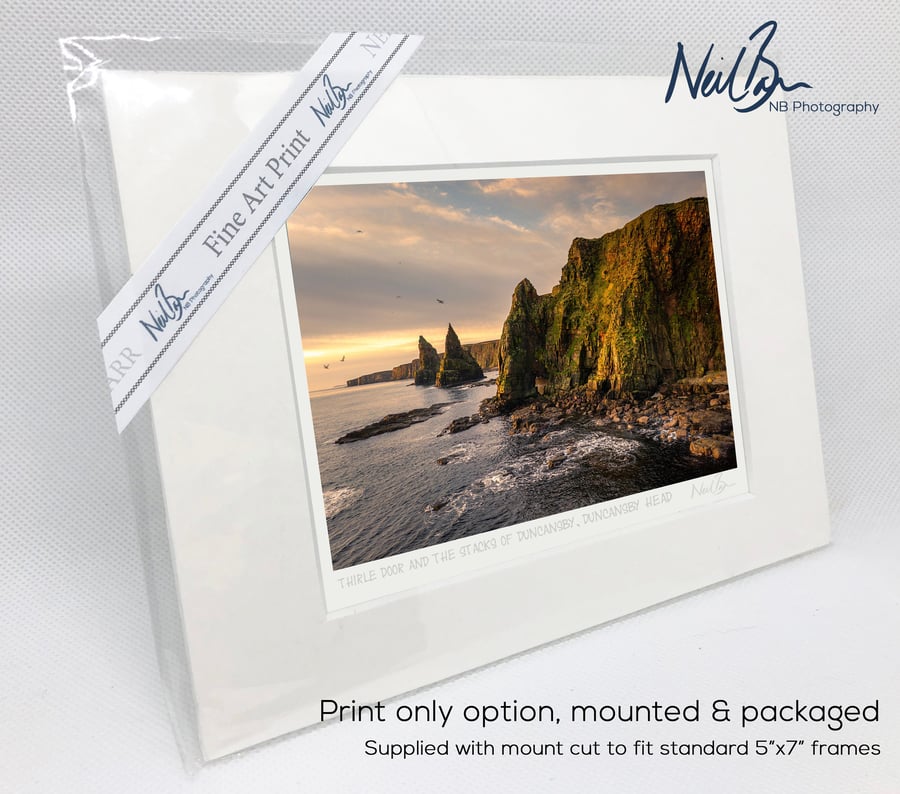 Stacks of Duncansby Caithness Scotland - A6 (7" x 5") Unframed Print