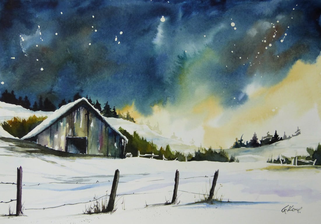 Shelter, Original Watercolour Painting.
