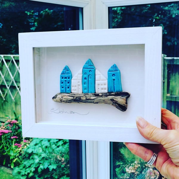 Higgledy Piggledy Beach Houses With Driftwood Picture