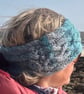 Hand knitted, lined headband featuring Celtic design ROCK POOL  - Image 8