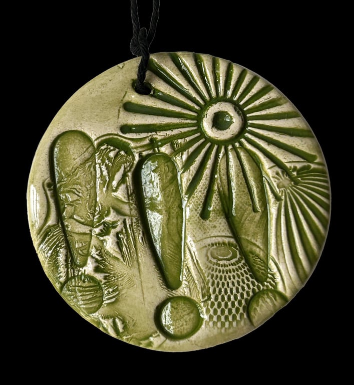 Ceramic Love Token: Keepsake: Green