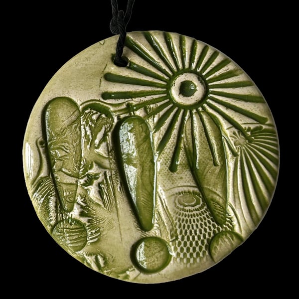 Ceramic Love Token: Keepsake: Green