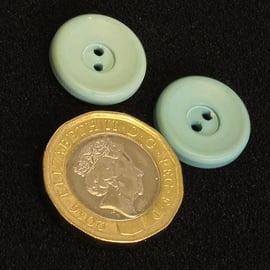Vintage Buttons: Art Deco Green 2x holes, 2x 16mm