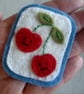 Badge, brooch, handmade cherry pin badge can be personalised - Image 3