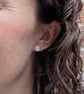 Sterling Silver Small Initial Disc Stud Earrings - JBJ3006 - Image 6