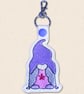 Girl Gnome Keyring - Embroidered Gnome Bag Charm - Image 3