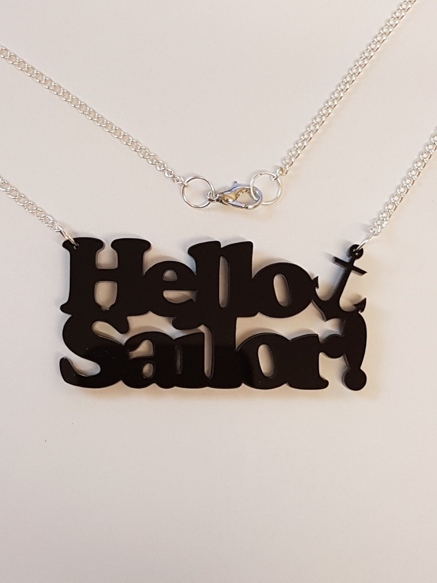 Hello Sailor Anchor Necklace