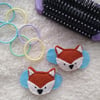 Fox hair clips, toddler hair accessories