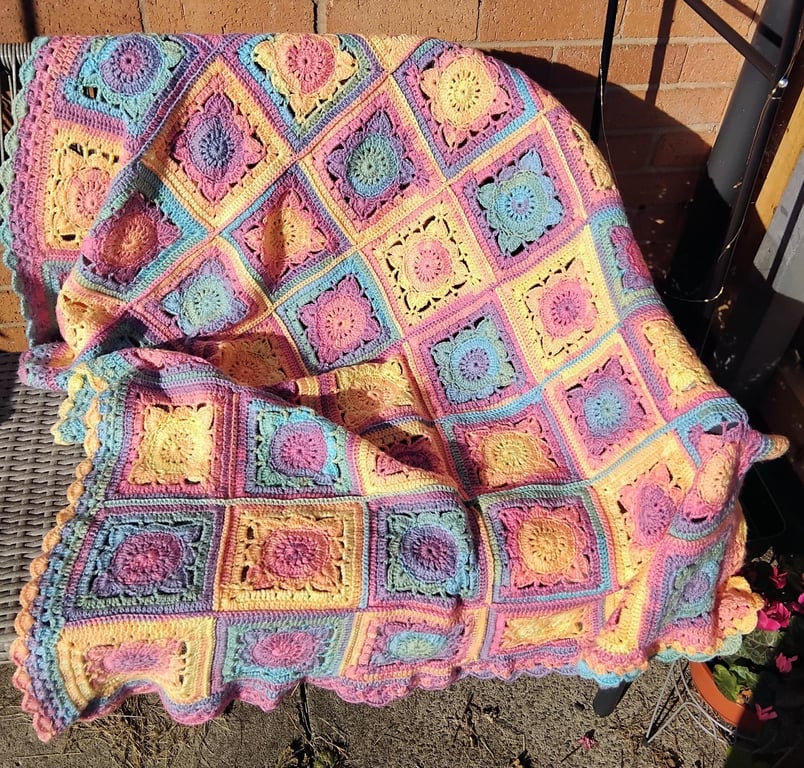 Sunrise Willow Crocheted Blanket