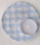 Gingham Pattern Clay Tea light Holder 