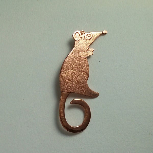 Mouse brooch, rat brooch