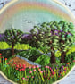 Rainbow landscape embroidery hoop art - Image 2