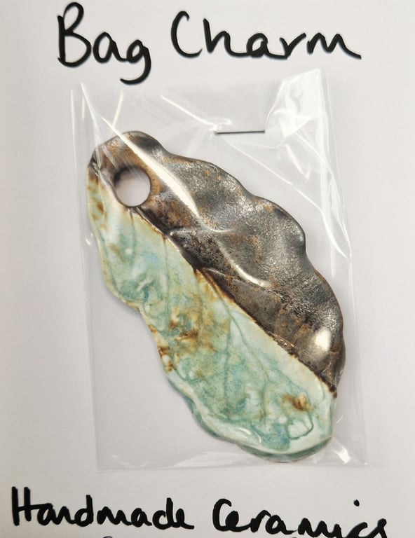 Ceramic bag charm  - English Oak